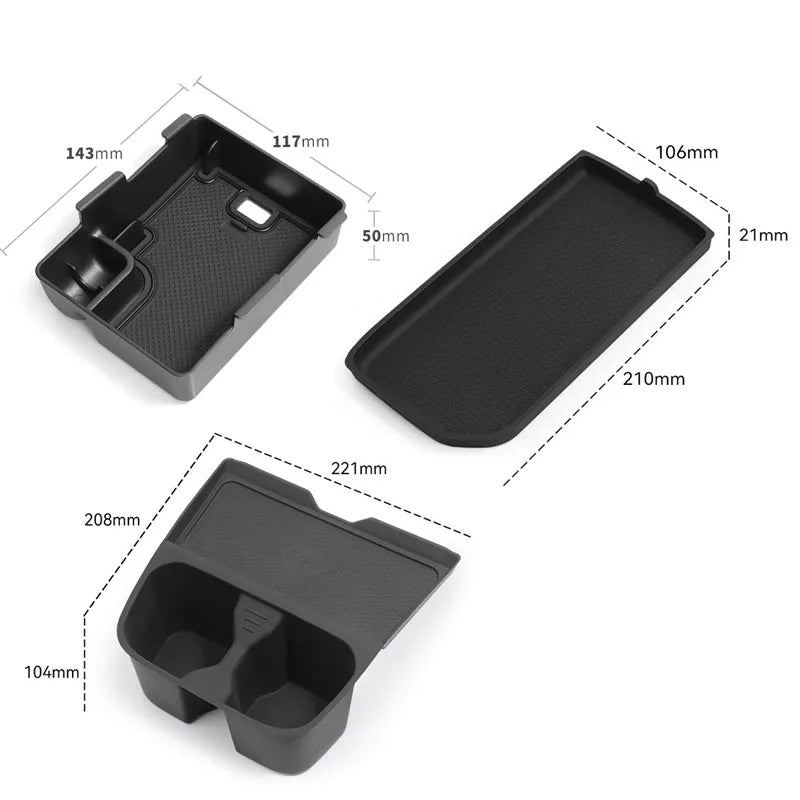 Car Accessories For MG3 MG 3 2023 2024 2025 Armrest Storage Box Center Console Storage Pad Wireless Cup Holder Stowing Tidying
