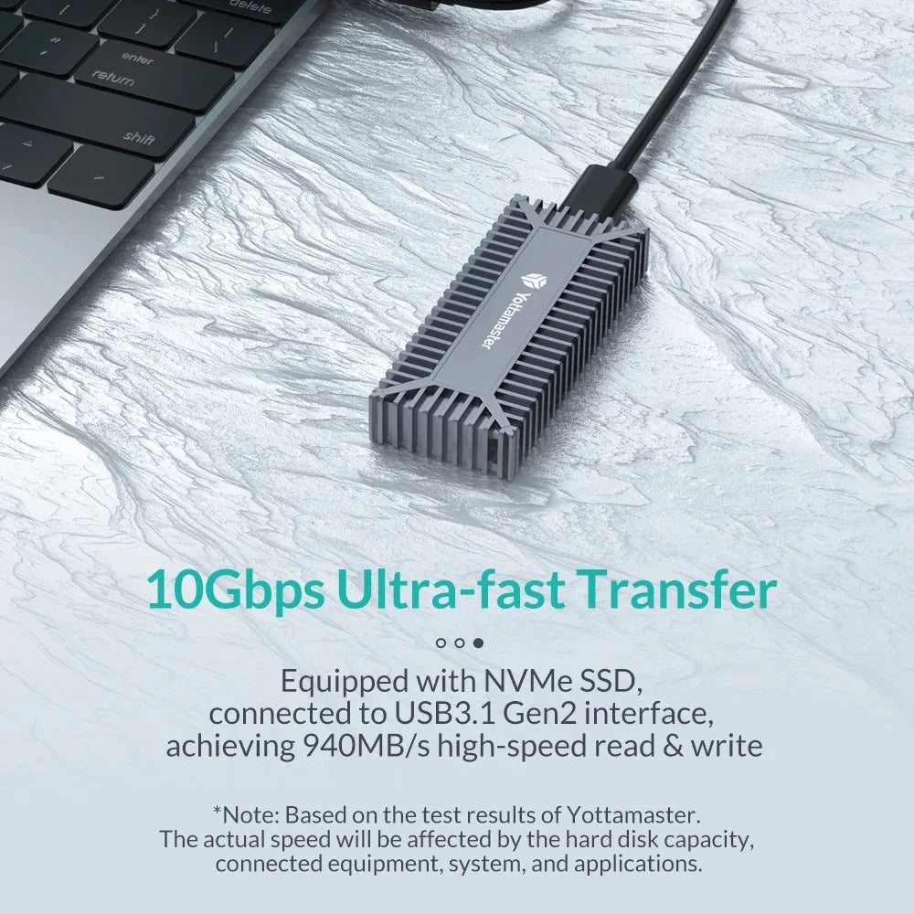 Portable SSD NVMe 10Gbps PSSD USB-C Type-C USB3.1 Gen2 External NVMe Solid State Drive SSD