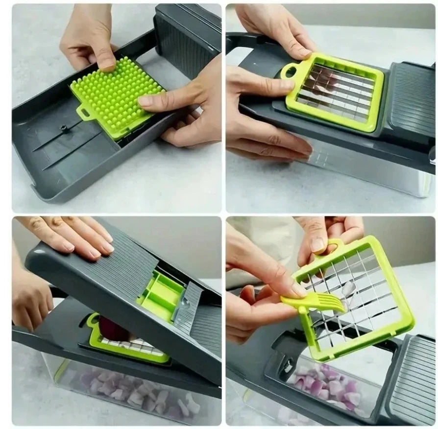 16 In 1 Vegetable Chopper, Professional Onion Chopper, Multifunctional Food Chopper, Kitchen Vegetable Slicer Dicer, Vegetable C