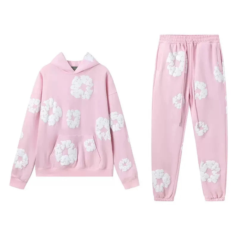 DENIM TEARS brand hot selling new fashionable cotton foam printed hoodie, European and American trendy men's sports suit