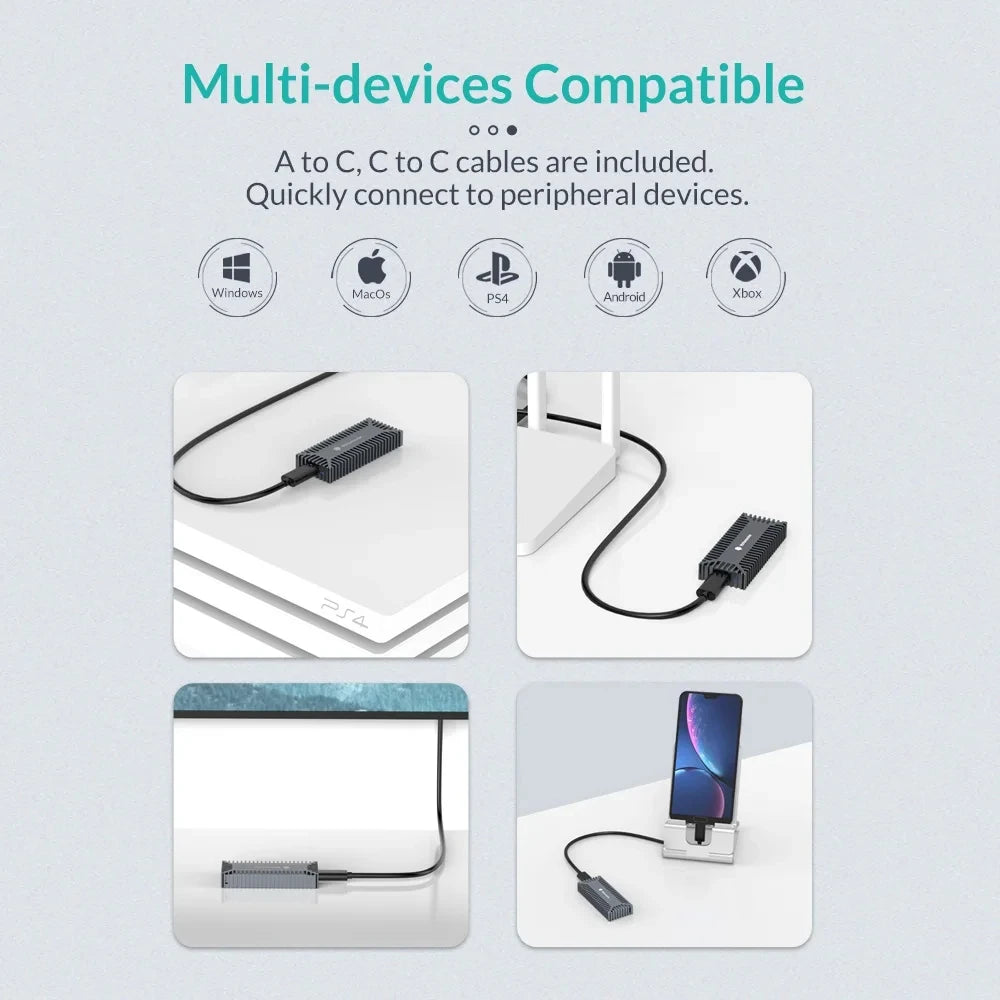 Portable SSD NVMe 10Gbps PSSD USB-C Type-C USB3.1 Gen2 External NVMe Solid State Drive SSD