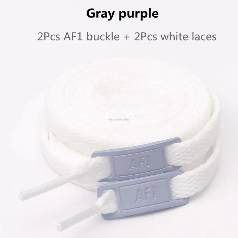 New AF1 Shoelaces Combination White Flat laces and Shoe Decoration Suit Sneaker Shoelace Fashion Air Force One Shoes Accessories