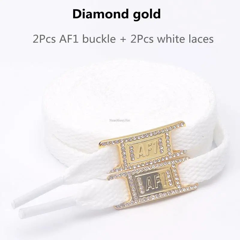 New AF1 Shoelaces Combination White Flat laces and Shoe Decoration Suit Sneaker Shoelace Fashion Air Force One Shoes Accessories