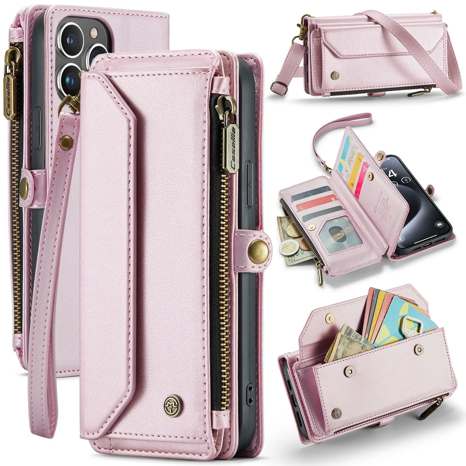 Mobile Phone Case Multifunctional Flip Zipper Wallet Mobile Phone Case Case Iphone  Phone Cases Mobile Phones Card Case
