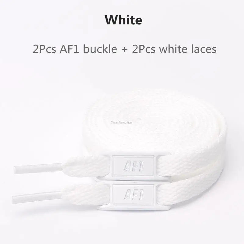 New AF1 Shoelaces Combination White Flat laces and Shoe Decoration Suit Sneaker Shoelace Fashion Air Force One Shoes Accessories
