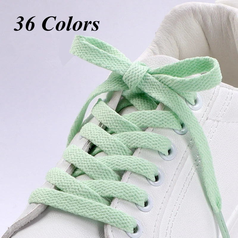 1Pair AF1/AJ Shoelaces for Sneakers Classic Flat Shoe laces White Black Canvas Shoelace NAir Force Rope Sport Shoestrings