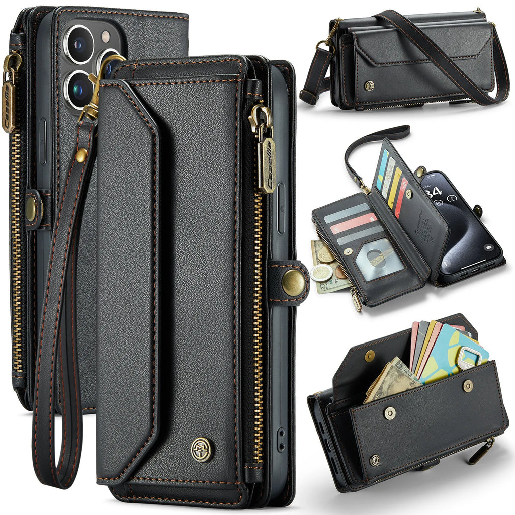 Mobile Phone Case Multifunctional Flip Zipper Wallet Mobile Phone Case Case Iphone  Phone Cases Mobile Phones Card Case